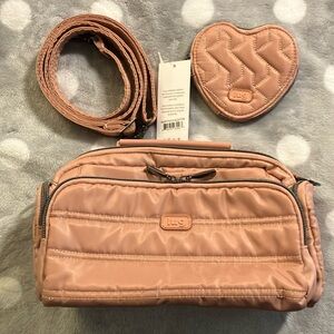 Lug Blush Pink Bundle Trolley Crossbody Bag + BNWT Heart Pouch